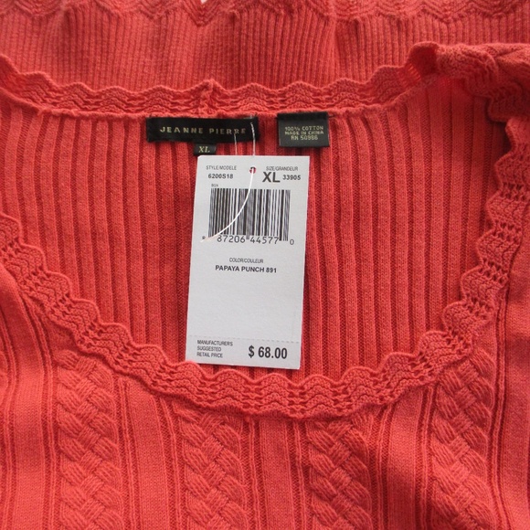 NWT - JEANNE PIERRE sweater - sz XL - MSRP $68.00 - Picture 2 of 3